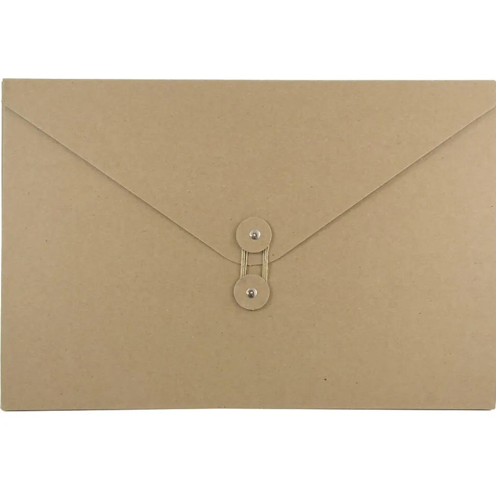 JAM Paper Portfolio Case with Drawstring Closure, Natural Brown (2008 201)