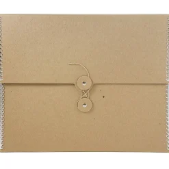 JAM Paper Portfolio Case with Drawstring Closure, Brown (3536847)