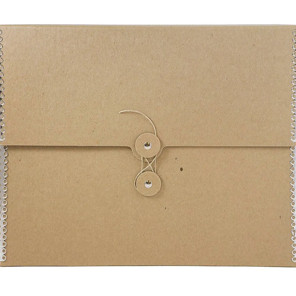 JAM Paper Portfolio Case with Drawstring Closure, Brown (3536847)