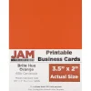 JAM Paper® Printable Business Cards, 3 1/2 x 2, Orange, 100/Pack (22128342)