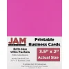 JAM Paper® Printable Business Cards, 3 1/2 x 2, Ultra Fuchsia Pink, 100/Pack (22128338)