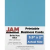 JAM Paper® Printable Business Cards, 3 1/2 x 2, Blue, 100/Pack (22128333)