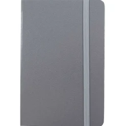 JAM Paper Professional Notebooks, 4" x 6", Wide Ruled, 70 Sheets, Gray/Silver (340528853)