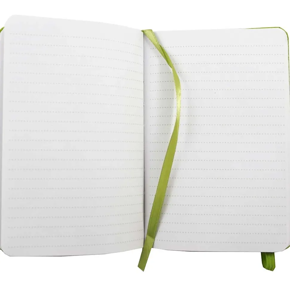 JAM Paper Professional Notebooks, 5.8" x 8.3", Wide Ruled, 70 Sheets, Green (340528859)