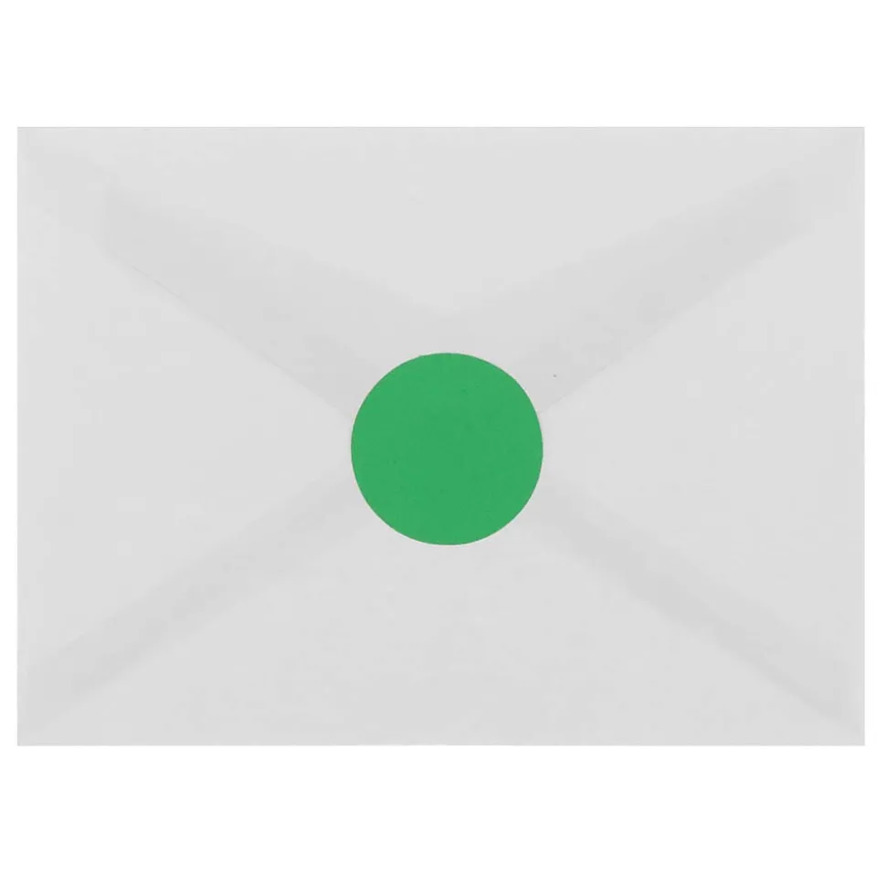 JAM Paper Round Label Sticker Seals, 1 2/3" Diameter, Green, 24 Labels/Sheet, 5 Sheets/Pack (147627041)