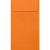 JAM Paper Self Seal #5 1/2 Coin Envelopes, 3 1/8" x 5 1/2", Mandarin Orange, 50/Pack (LUX-512CO-11-50)