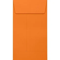 JAM Paper Self Seal #5 1/2 Coin Envelopes, 3 1/8" x 5 1/2", Mandarin Orange, 50/Pack (LUX-512CO-11-50)