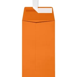 JAM Paper Self Seal #5 1/2 Coin Envelopes, 3 1/8" x 5 1/2", Mandarin Orange, 50/Pack (LUX-512CO-11-50)