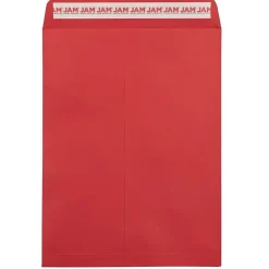 JAM Paper Self Seal Catalog Envelope, 9" x 12", Red, 25/Pack (188447598)