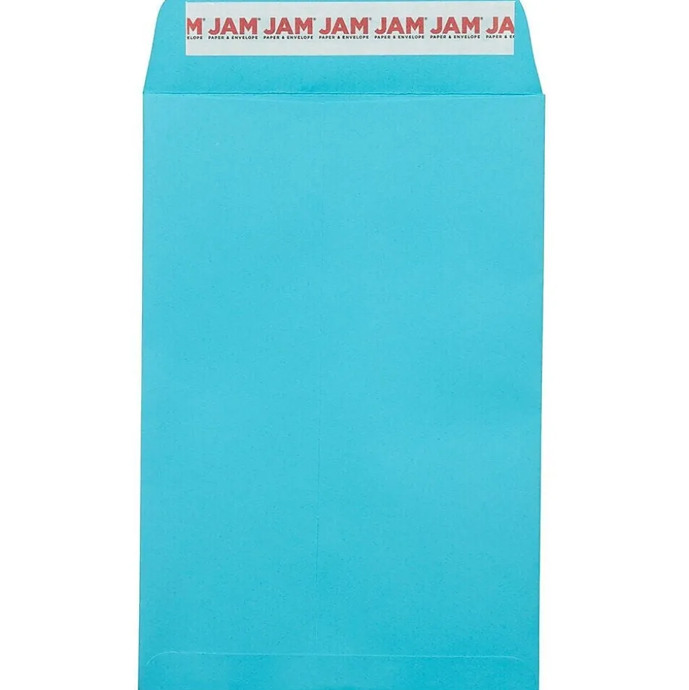 JAM Paper Self Seal Catalog Envelope, 6" x 9", Blue, 100/Pack (187947509D)