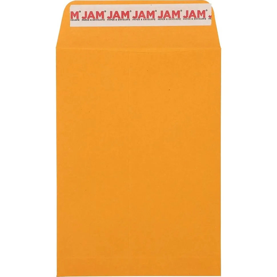 JAM PAPER Self Seal Catalog Envelopes, 5 1/2" x 7 1/2", Brown Kraft Manila, 100/Pack (400238465D)