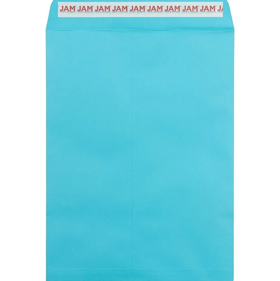 JAM Paper Self Seal Catalog Envelope, 9" x 12", Blue, 25/Pack (188047509)