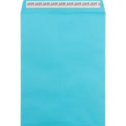 JAM Paper Self Seal Catalog Envelope, 9" x 12", Blue, 50/Pack (188047509I)