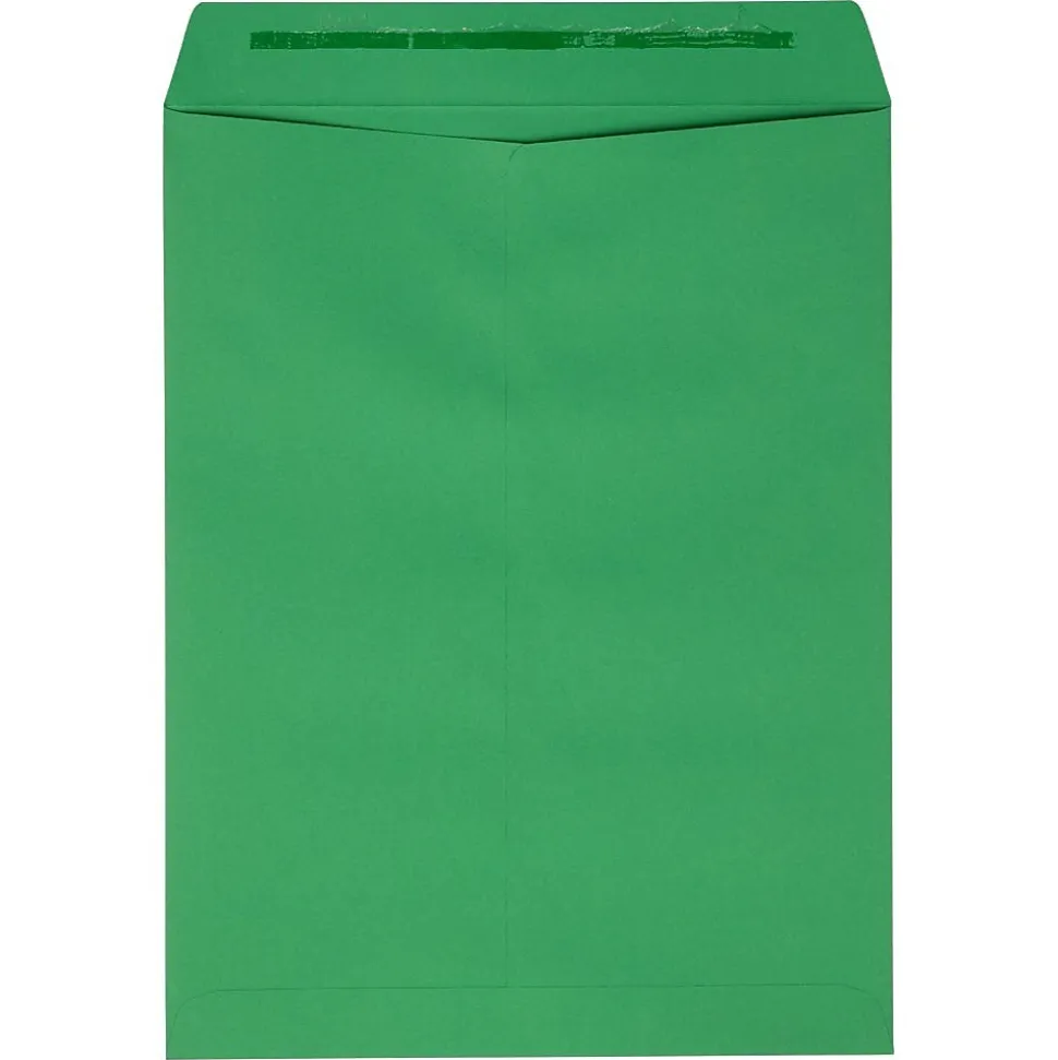 JAM Paper Self Seal Catalog Envelope, 9" x 12", Holiday Green, 500/Pack (FE-7280-12-500)