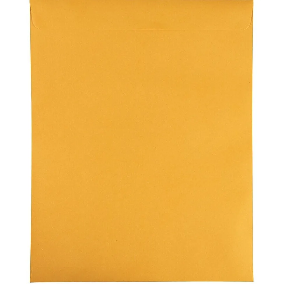 JAM Paper Self Seal Catalog Envelope 11 1/2" x 14 1/2", Brown Kraft Manila, 50/Pack (13034235i)