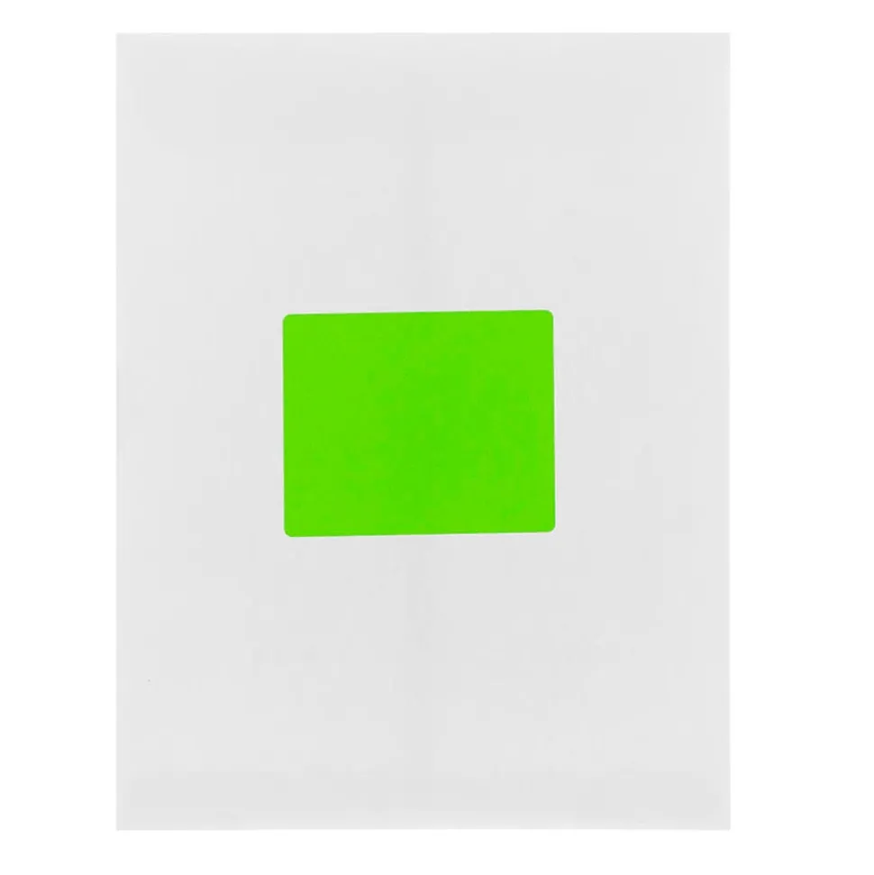 JAM Paper Shipping Labels, 3 1/3" x 4", Neon Green, 6 Labels/Sheet, 20 Sheets/Pack (354328037)