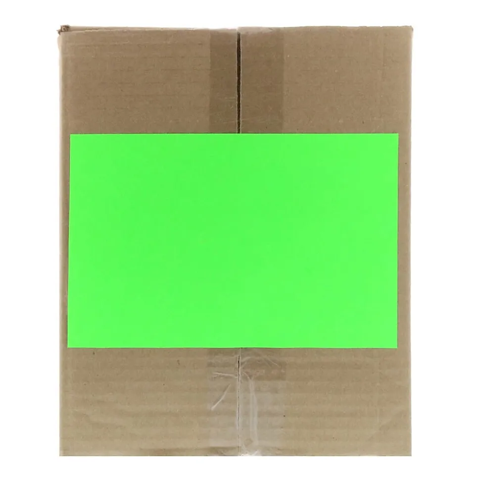 JAM Paper Shipping Labels, Half Page, 5 1/2" x 8 1/2", Neon Green, 2 Labels/Sheet, 25 Sheets/Pack (359429626)