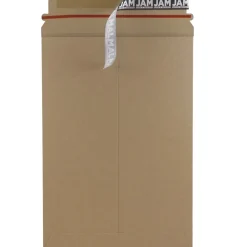 JAM Paper® Stay-Flat Photo Mailer Stiff Envelopes with Self-Adhesive Closure, 6 x 8, Brown Kraft, Sold Individually (8866640)
