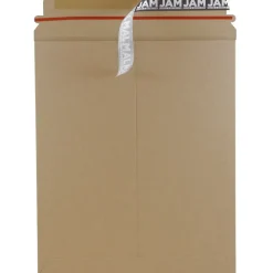 JAM Paper® Stay-Flat Photo Mailer Envelopes, 11 x 13.5, Brown Kraft, Self-Adhesive Closure, Sold Individually (8866644)