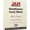JAM Paper Strathmore 80 lb. Cardstock Paper, 8.5" x 11", Ivory, 50 Sheets/Pack (301125)