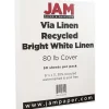 JAM Paper Strathmore 80 lb. Cardstock Paper, 8.5" x 11", Bright White, 50 Sheets/Pack (144000)