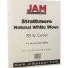 JAM Paper Strathmore 80 lb. Cardstock Paper, 8.5" x 11", Natural White, 50 Sheets/Pack (301115)