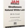 JAM Paper Strathmore 88 lb. Cardstock Paper, 8.5" x 11", Natural White, 50 Sheets/Pack (301015)