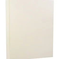 JAM Paper Strathmore 80 lb. Cardstock Paper, 8.5" x 11", Natural White, 50 Sheets/Pack (144010)