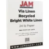 JAM Paper® Strathmore 24lb Paper, 8.5 x 11, Bright White Linen, 500 Sheets/Ream (143920B)
