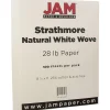 JAM Paper® Strathmore 28lb Paper, 8.5 x 11, Natural White Wove, 500 Sheets/Ream (194889B)