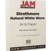 JAM Paper Strathmore 24lb Paper, 8.5 x 11, Natural White Wove, 100 Sheets/Pack (300033)