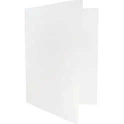 JAM Paper Two-Pocket Textured Linen Business Folders, White, 6/Pack (95448D)