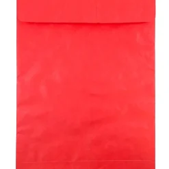 JAM Paper Tyvek Open End Clasp Catalog Envelope, 11 1/2" x 14 1/2", Red, 10/Pack (V021388B)