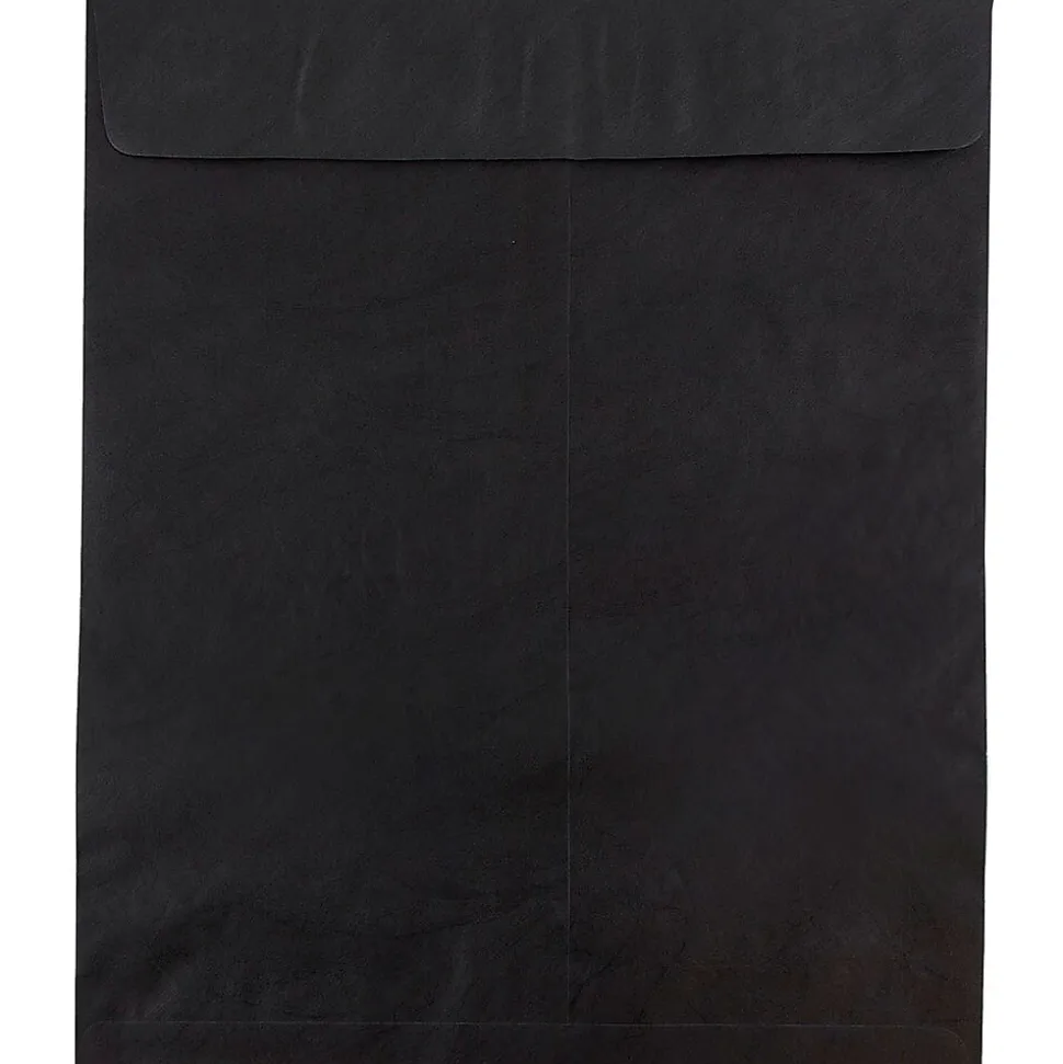 JAM Paper Tyvek Open End Open End Catalog Envelope, 11 1/2" x 14 1/2", Black, 10/Pack (V021386B)