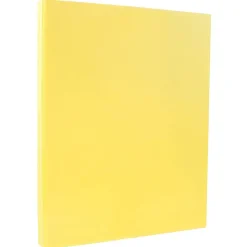 JAM Paper Vellum Bristol 110 lb. Cardstock Paper, 8.5" x 11", Canary Yellow, 50 Sheets/Pack (816917020)