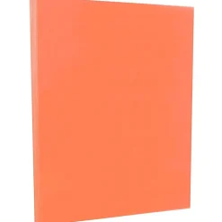 JAM Paper Vellum Bristol 67 lb. Cardstock Paper, 8.5" x 11", Salmon Pink, 50 Sheets/Pack (169832)