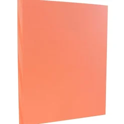 JAM Paper Vellum Bristol 110 lb. Cardstock Paper, 8.5" x 11", Salmon Pink, 50 Sheets/Pack (169856)