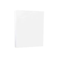 JAM Paper Vellum Bristol 110 lb. Cardstock Paper, 8.5" x 11", White Vellum Bristol, 50 Sheets/Pack (169855)