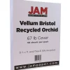 JAM Paper Vellum Bristol 67 lb. Cardstock Paper, 8.5" x 11", Orchid Purple, 50 Sheets/Pack (169829)