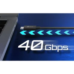 j5create 2.6' USB C to USB C Power Cable, Male to Male, Black (JUC28L08)