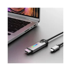 j5create 6' USB-C to HDMI 2.1 8K Cable, M/M, Space Gray/Black (JCC157)
