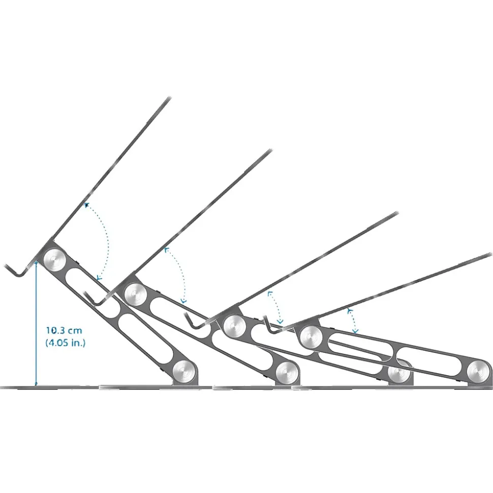 j5create 11.4" x 8.9" Aluminum Multi-Angle Dual-HDMI Docking Stand, Space Gray/Silver (JTS427)