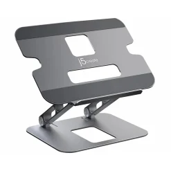 j5create Aluminum Multi-Angle Laptop Stand for Up to 16" Laptops, 11.4" x 8.9", Space Gray (JTS127)