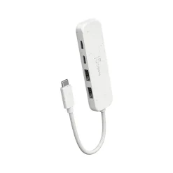 j5create Eco-Friendly 4-Port USB-C Hub, Pure White (JCH342EW)