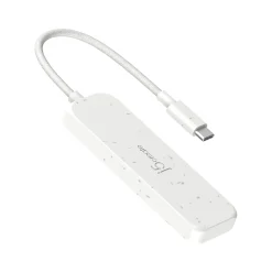 j5create Eco-Friendly 4-Port USB Type-C Hub, Pure White (JCH345EW)
