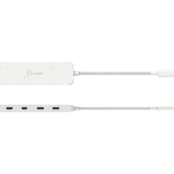 j5create Eco-Friendly 4-Port USB Type-C Hub, Pure White (JCH345EW)