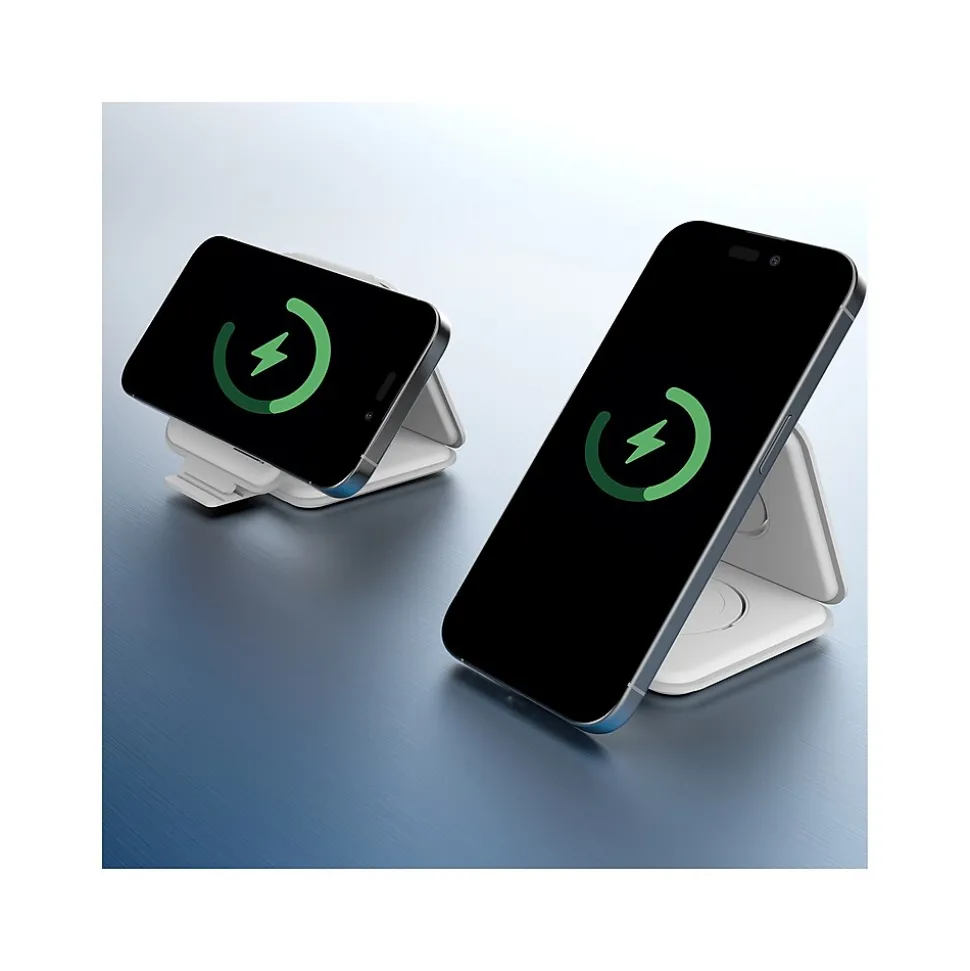 j5create Magnetic Wireless 3-in-1 Charging Station, White (JUPW3215)