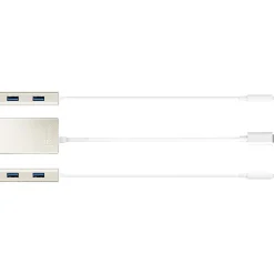 j5create 4-Port USB 3.0 Hub, Silver (JCH343US)