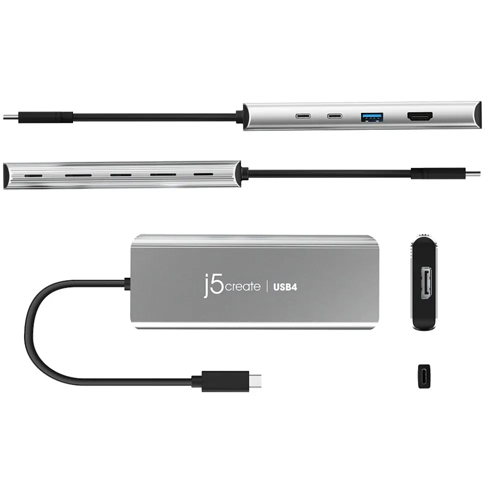 j5create 5-Port USB Type-C Hub, Space Gray (JCD401)