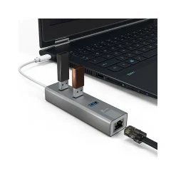 j5create 3-Port USB Type-C Hub, Space Gray (JCH474)